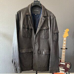 JOHN VARVATOS SHEEPSKIN LEATHER JACKET